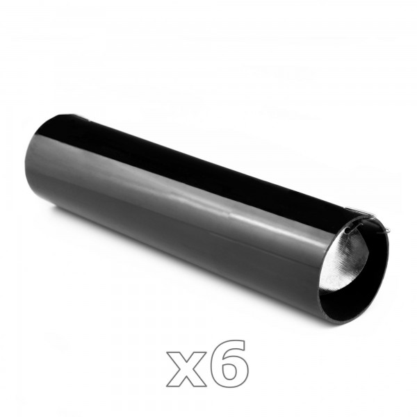 6 x PVC Röhrenfalle - Lebendfalle für Nager mit Sichtschlitz - schwarz